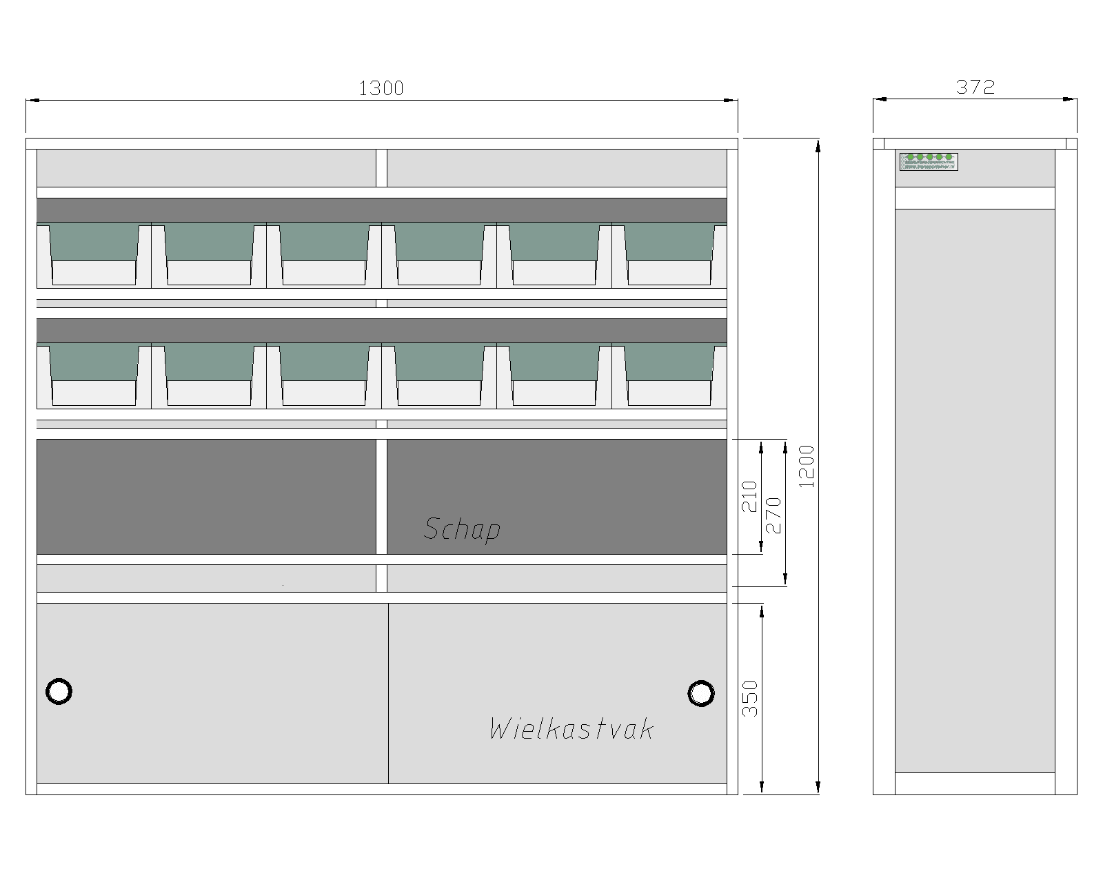 730260 Transportainer 3 koloms