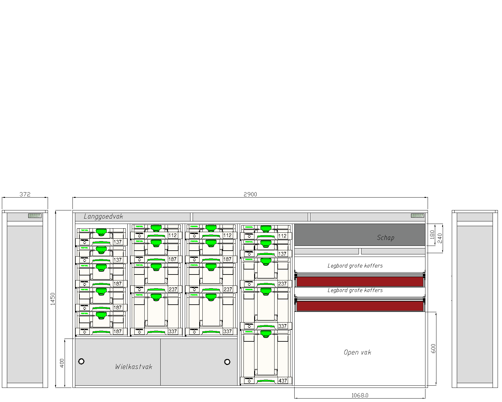 762345 Transportainer 6 koloms