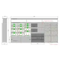 Fahrzeugeinrichtung mit Festool-Schubladen ab der Schiebetür für den Nissan Interstar L3H2 – 774155